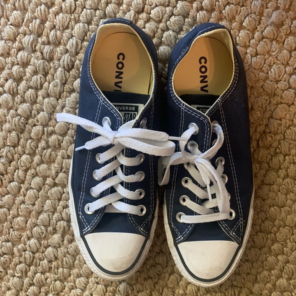 navy blue converse